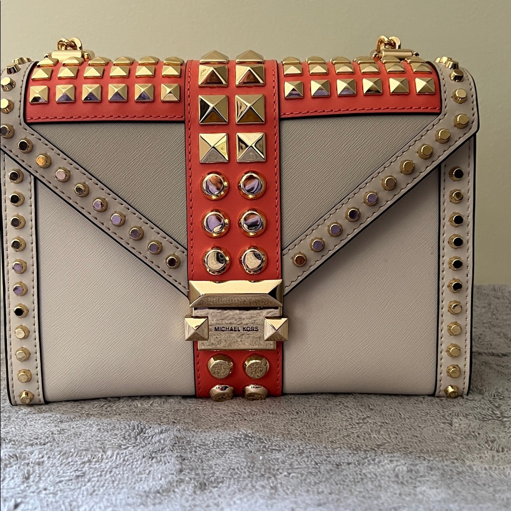 Michael Kors Cream and Gold Handbag